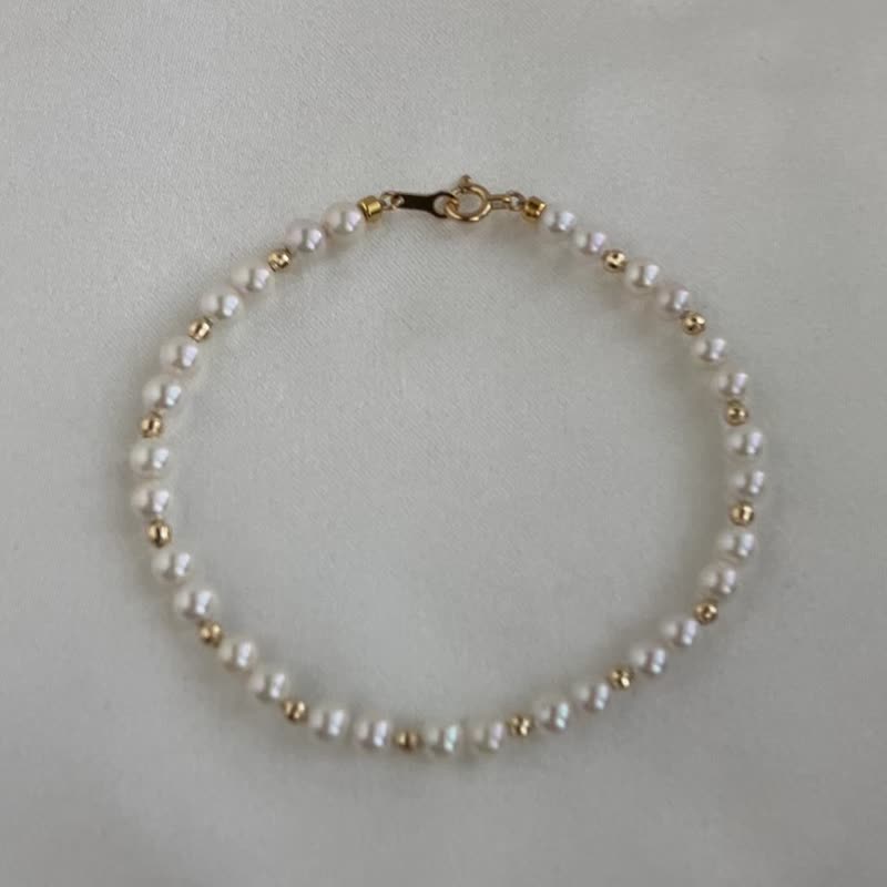 Made in Japan Akoya pearl bracelet 18k high quality pearl bracelet akoya pearl bracelet - Bracelets - Pearl White