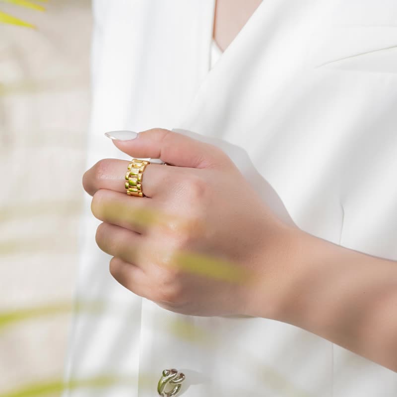 堅毅戒指 純銀 店消費滿兩件送#毛氈Tote購物袋 - 戒指 - 其他金屬 金色