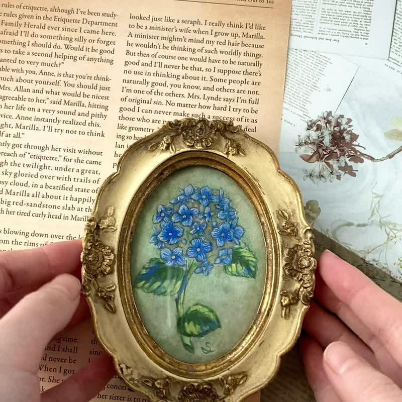 紫陽花　/原画 - 海報/掛畫/掛布 - 紙 藍色
