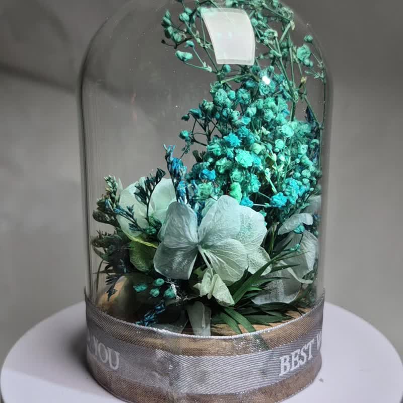 •雪芽の森の器• アメジスト x 花咲くガラスドーム - 置物 - クリスタル 多色