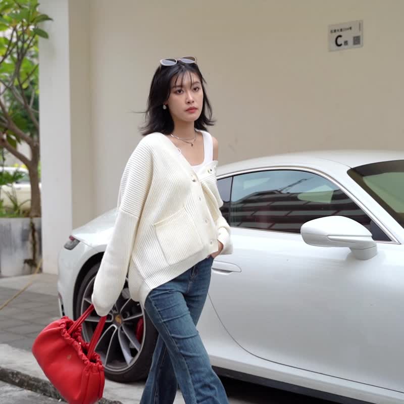 Eunice 意大利直間壓紋皮革托特包 原創設計 - 手提包/手提袋 - 真皮 多色