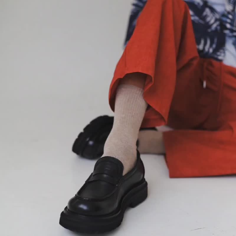 かわいい！●かわいいローファー（22-156） 本革定番厚底ローファー-156-22 - ショップ dandy メンズ 革靴