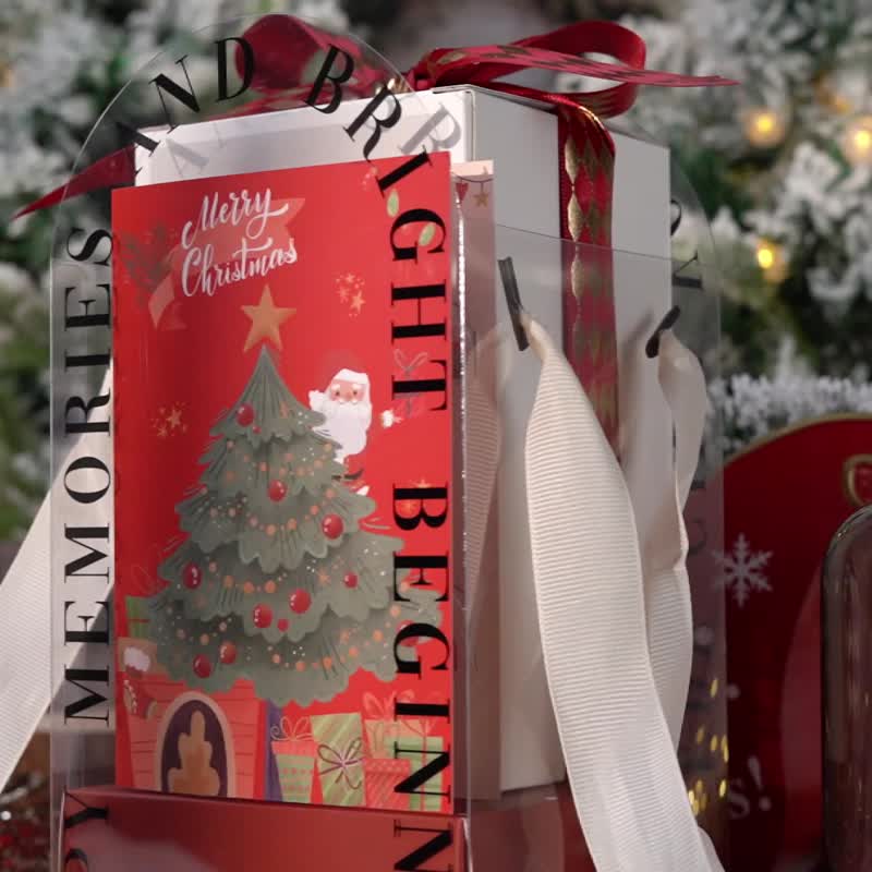 【聖誕燭光水氧機】純天然香氛禮盒 精油水氧機擴香 實用禮物 - 香氛/精油/擴香 - 塑膠 紅色