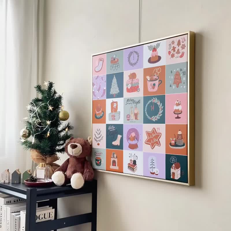 【微瑕特惠】【福利品】聖誕倒數 - 聖誕節/臥室掛畫/居家佈置 - 海報/掛畫/掛布 - 棉．麻 多色