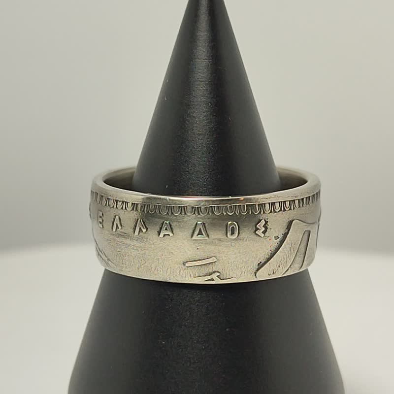 Coin Ring Greece 10 drachmas, 1959-1965, Greece Ring For Woman, Greece Coin Ring - 戒指 - 其他金屬 