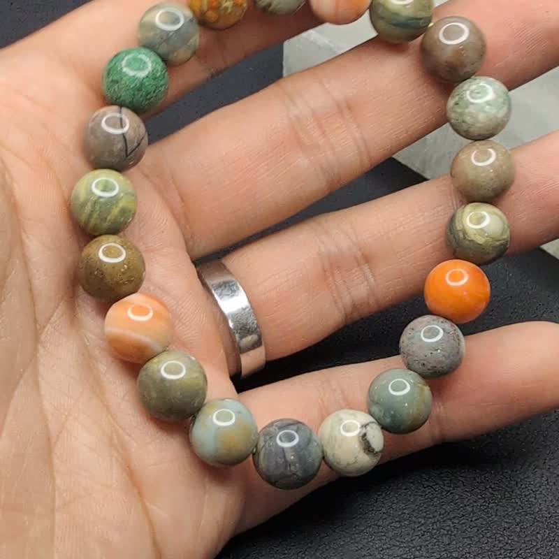 【Custom Order】Alashan Agate 8-11mm Bracelet - Natural Crystal - Bracelets - Crystal 