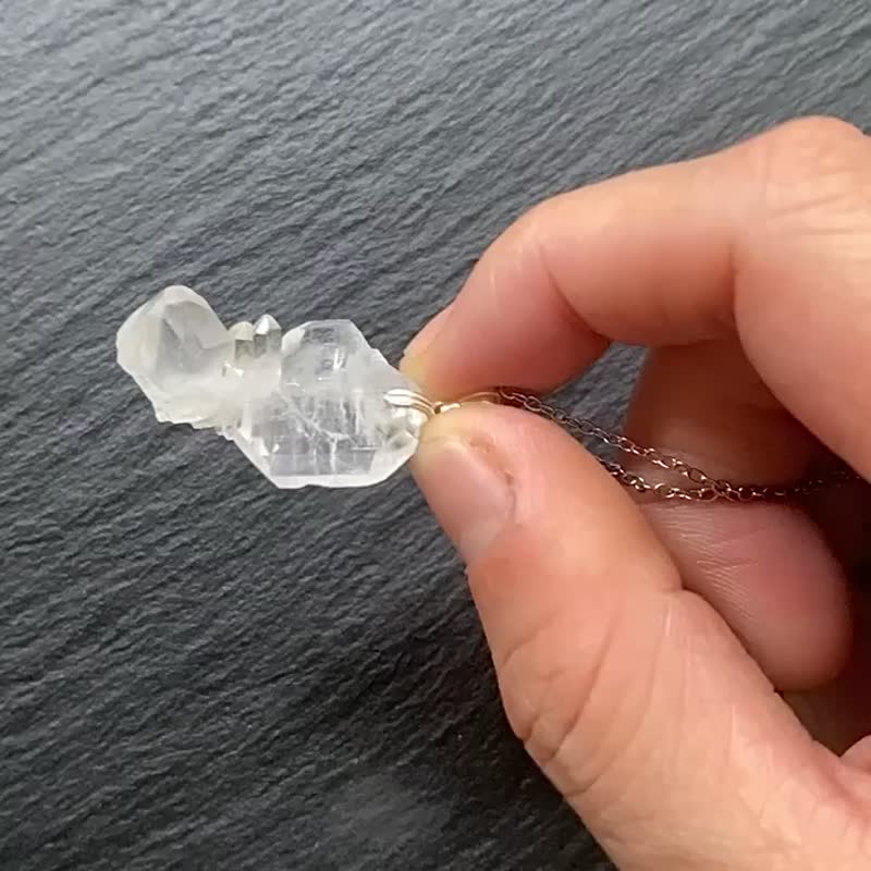 療癒治療水晶-天然精品縫合水晶925純銀鈦鋼項鍊 激發生命能量 - 項鍊 - 水晶 白色