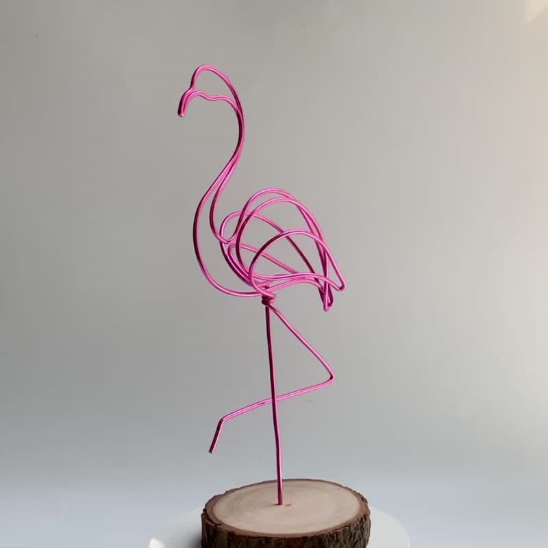 フラミンゴ1号 3Dワイヤーアート(在庫販売)