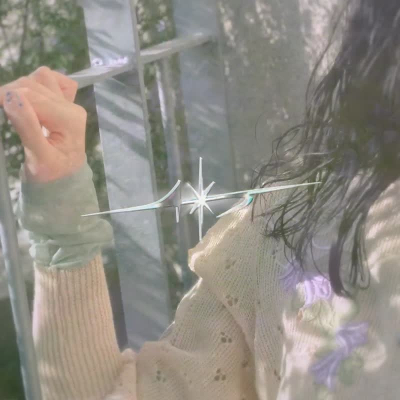 Flora Fairy Handcraft Vintage Knit - 女毛衣/針織衫 - 棉．麻 卡其色