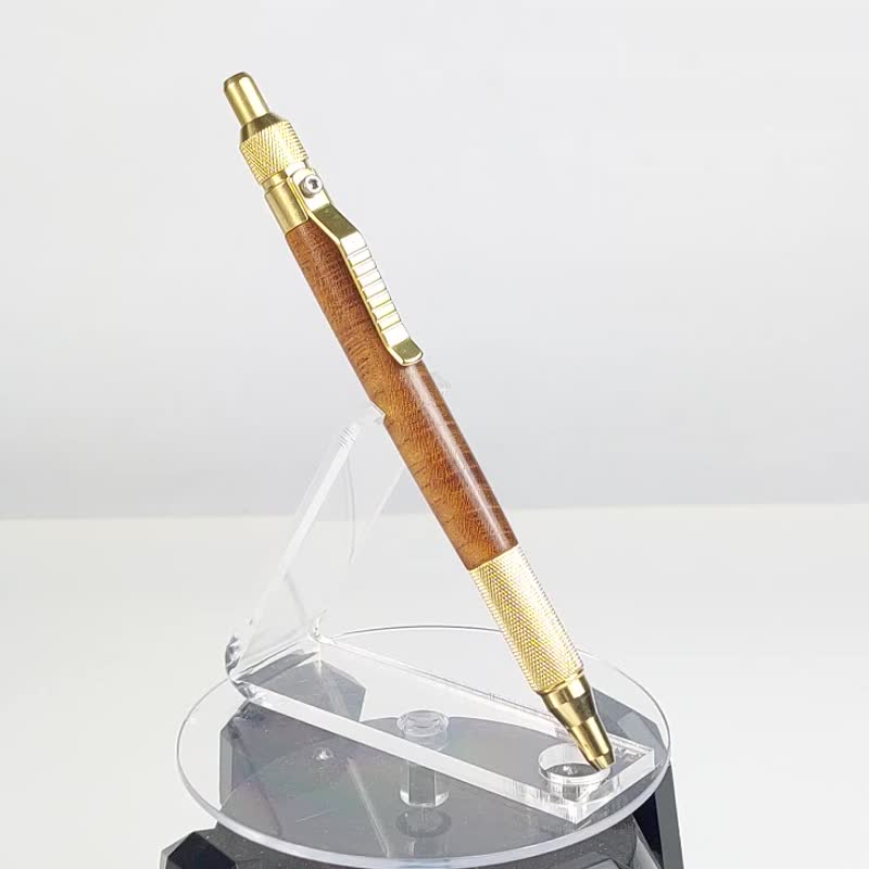 Taiwan Beech Press Ball Pen/Handmade Ball Pen/KOBE Handmade Pen - Ballpoint & Gel Pens - Wood Brown