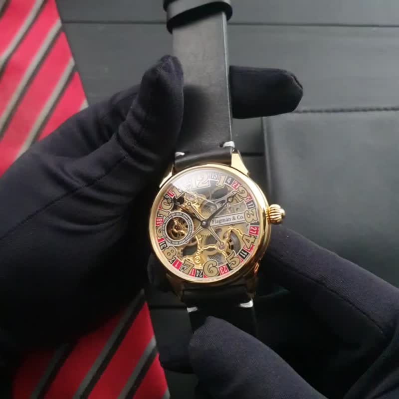 鏤空手錶 , 手工手錶 , 客製化手錶 , 賭場手錶 , 輪盤手錶 - 男錶/中性錶 - 其他金屬 多色