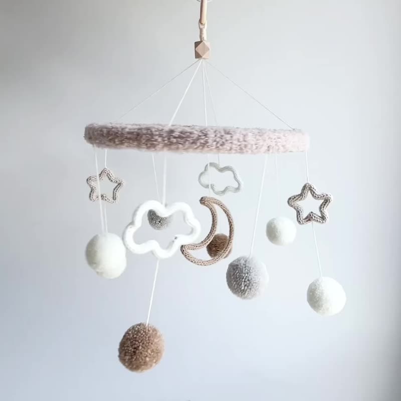 Moon&starss baby mobile - 寶寶/兒童玩具/玩偶 - 繡線 卡其色