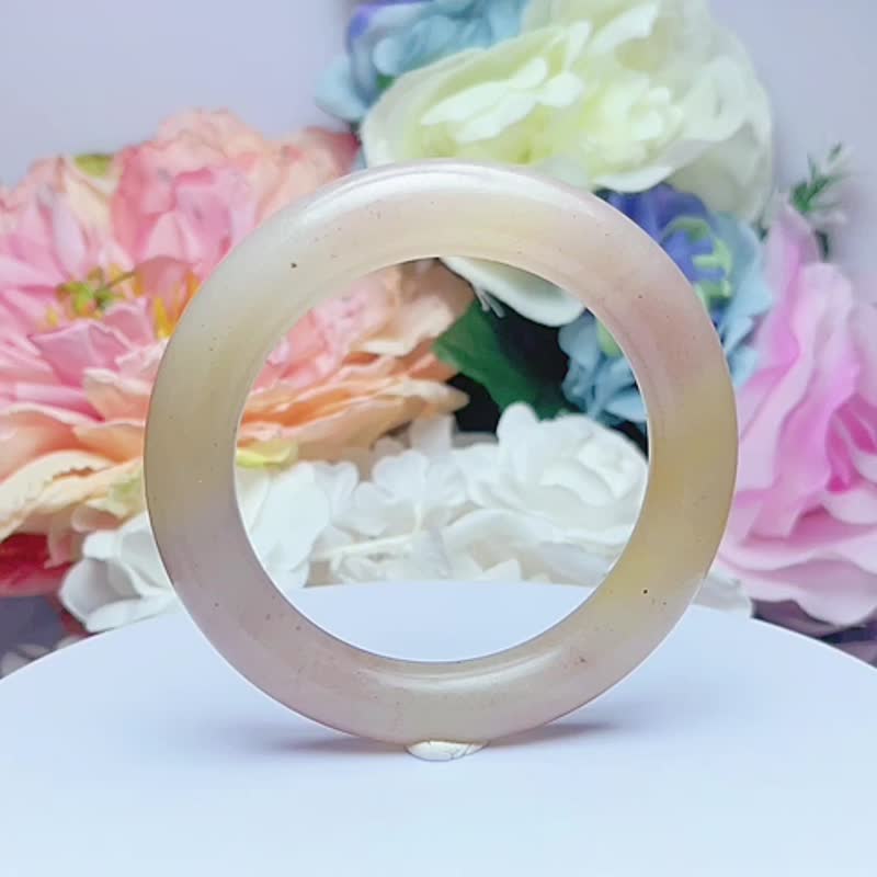 NO.194 莓果蜜桃圓鐲 內徑 53MM 圈口 意境美佘太翠 佘太玉 手鐲 - 手鍊/手環 - 玉石 多色