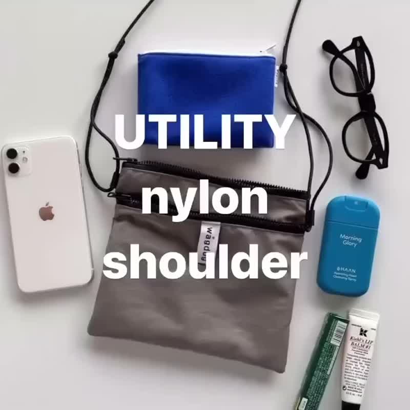 UTILITY Nylon Shoulder Bag・Sacoche / ユーティリティ ショルダーバッグ・サコッシュ - 側背包/斜孭袋 - 其他材質 白色