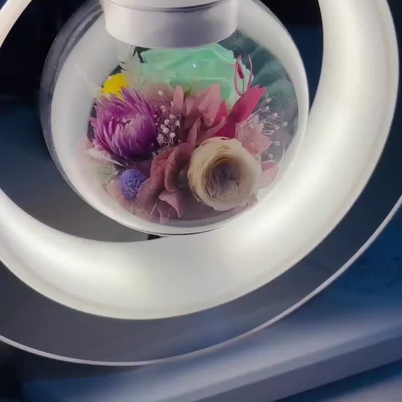 無線充電器 懸浮 夜燈 玫瑰永生花  藍芽音響 母親節花禮 - 擺飾/家飾品 - 植物．花 