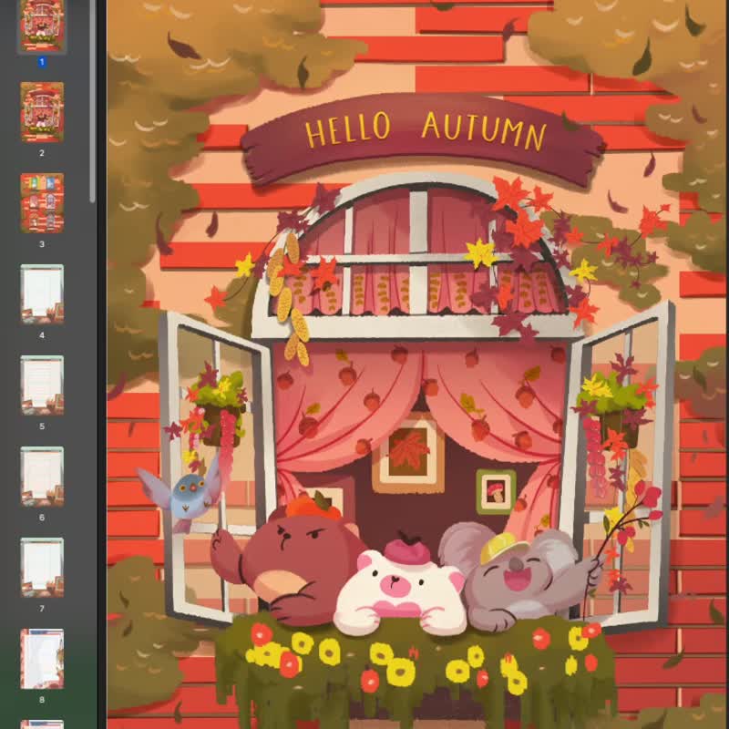 Digital notebook - Hello Autumn (hyperlink) - 電子手帳及素材 - 其他材質 