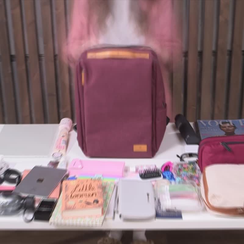 Siena Pro 13 智能背包-淺紫色 |上班通勤  旅行後背包 防潑水 - 背囊/背包 - 聚酯纖維 紫色