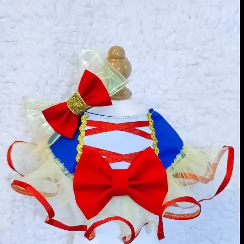 Snow white 白雪公主 造型頸飾 寵物 圍巾 貓犬 狗狗 頸項頸飾 - 寵物衣服 - 棉．麻 藍色