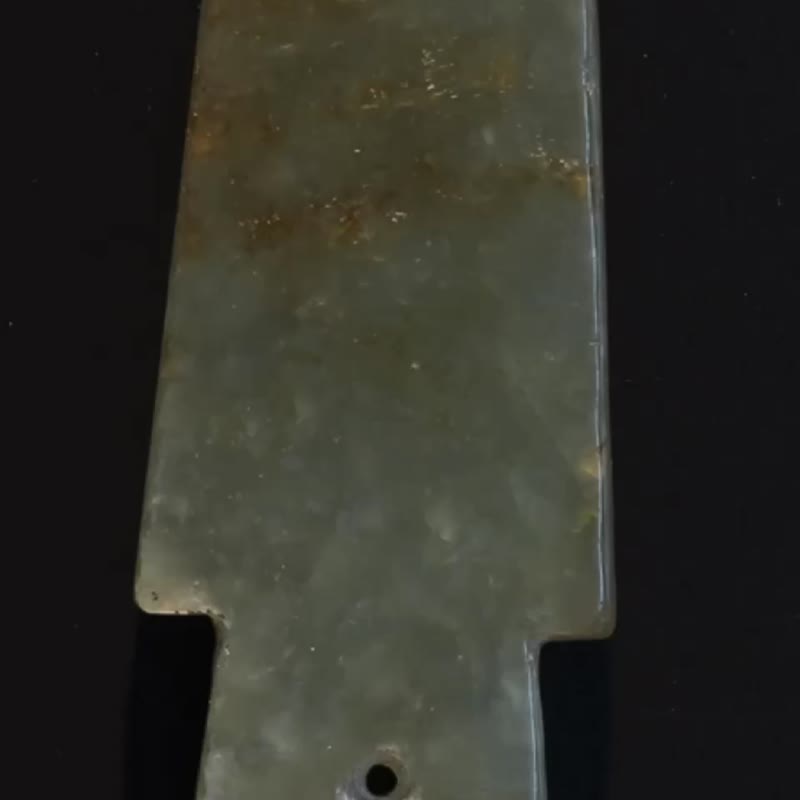 文化期 高古玉 玉圭 15.1克 古玉 老玉 新石器時代 圭璧 玉佩 玉 - 吊飾/掛飾 - 玉石 多色