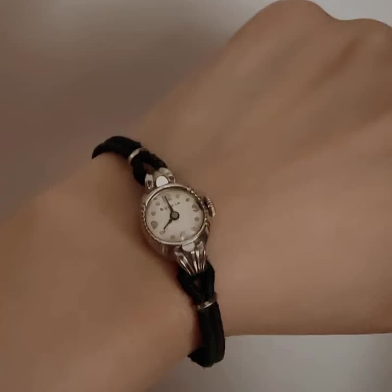 1960s BULOVA American antique mechanical watch - นาฬิกาผู้หญิง - โลหะ สีเงิน