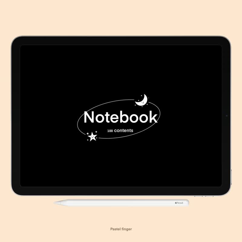 Digital Notebook 100 contents hyperlink midnight - 電子手帳及素材 - 其他材質 