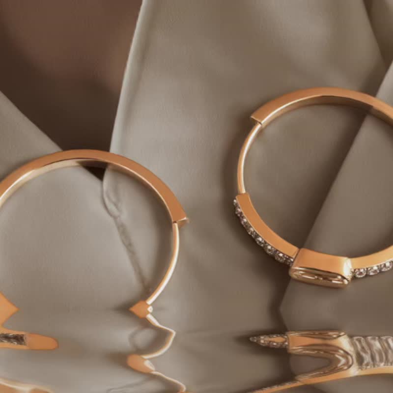 Aurora Gleam Hoops - Earrings & Clip-ons - Sterling Silver Gold