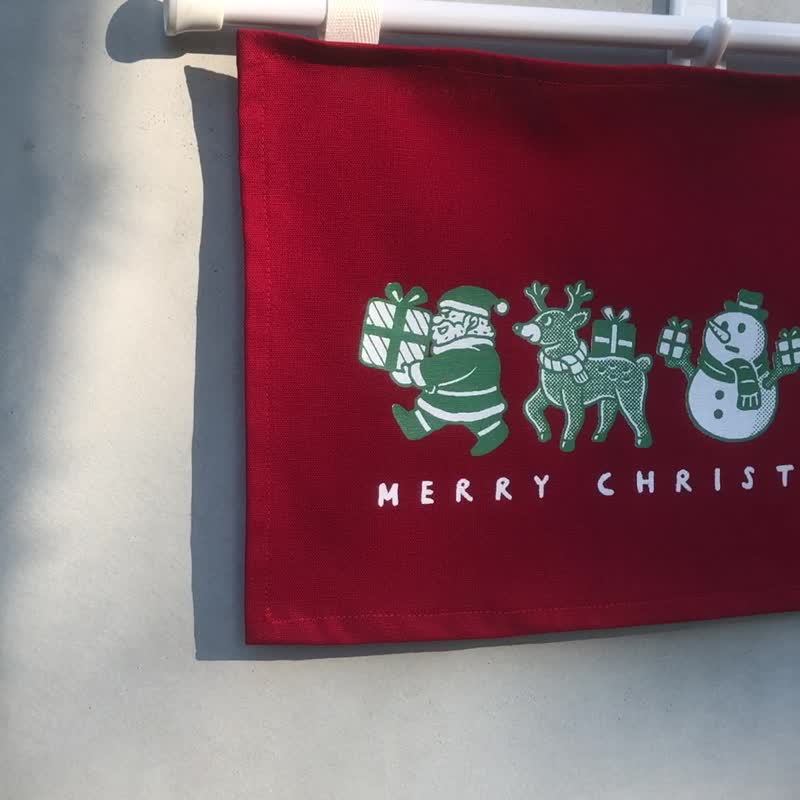 Christmas Mini Tapestry / Screen Printed / - โปสเตอร์ - ผ้าฝ้าย/ผ้าลินิน 