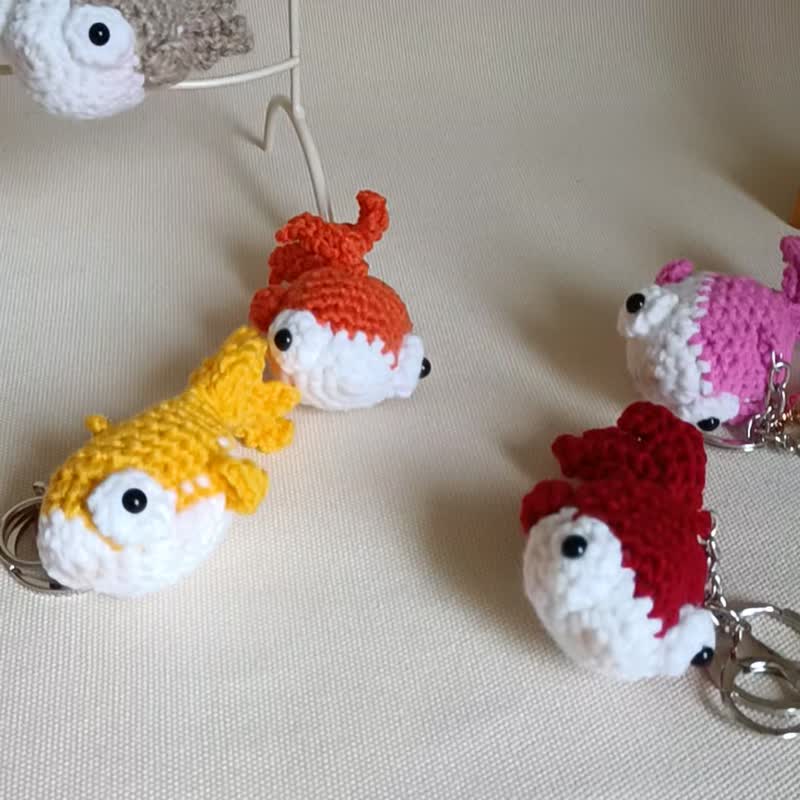 Crochet keychain duckling with a knife,cute bag charm,car accessories for  women - Shop Toysbynusi Keychains - Pinkoi