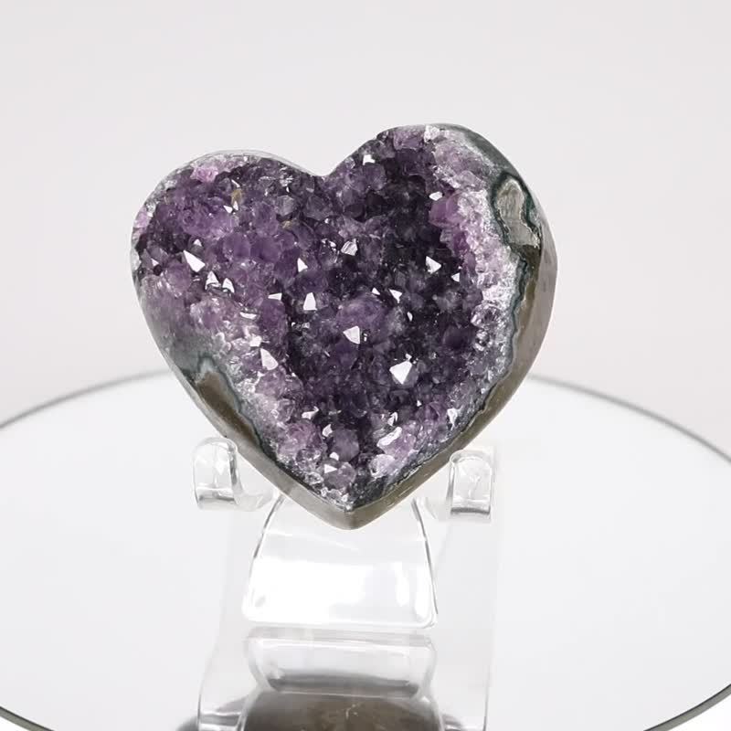 ESP Uruguayan Amethyst Heart Cluster 2180188 - ของวางตกแต่ง - คริสตัล สีม่วง