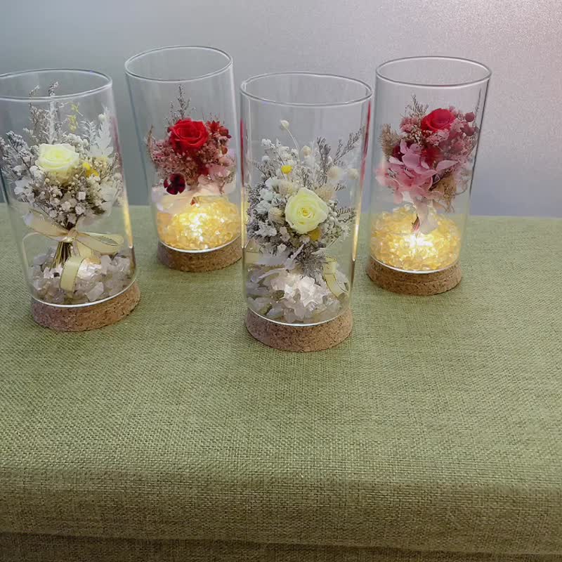 【春暖花巷】心願小花罐 - 乾燥花/永生花 - 植物．花 紅色