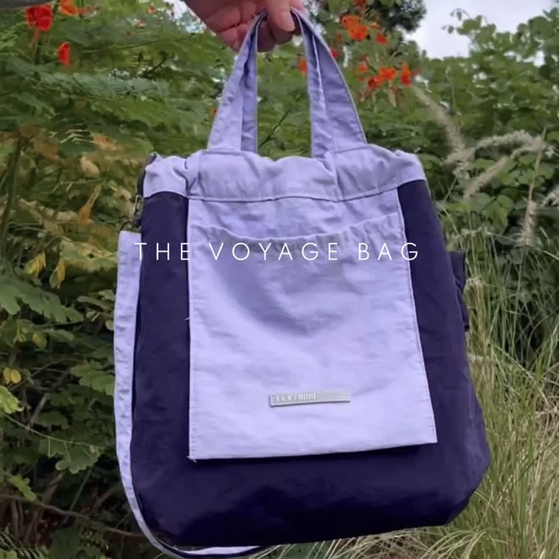 The Voyage Reversible Packable Colorblock Crossbody Shoulder Waterproof Bag - กระเป๋าแมสเซนเจอร์ - ไนลอน หลากหลายสี