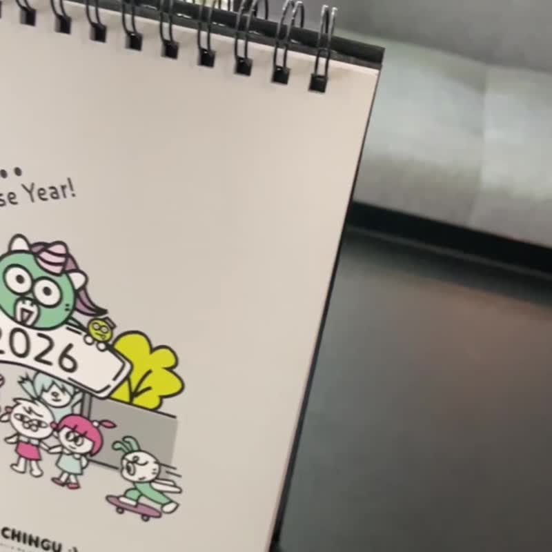 BOBO CHINGU :)  2026桌曆 馬年創意插畫 - 日曆/月曆/年曆 - 紙 