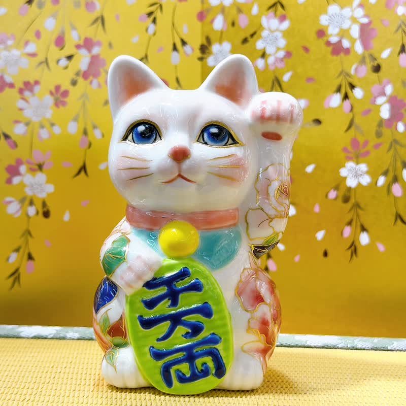 【薔彩雅福】日本清水燒招財貓 | 薔薇 - 擺飾/家飾品 - 瓷 多色