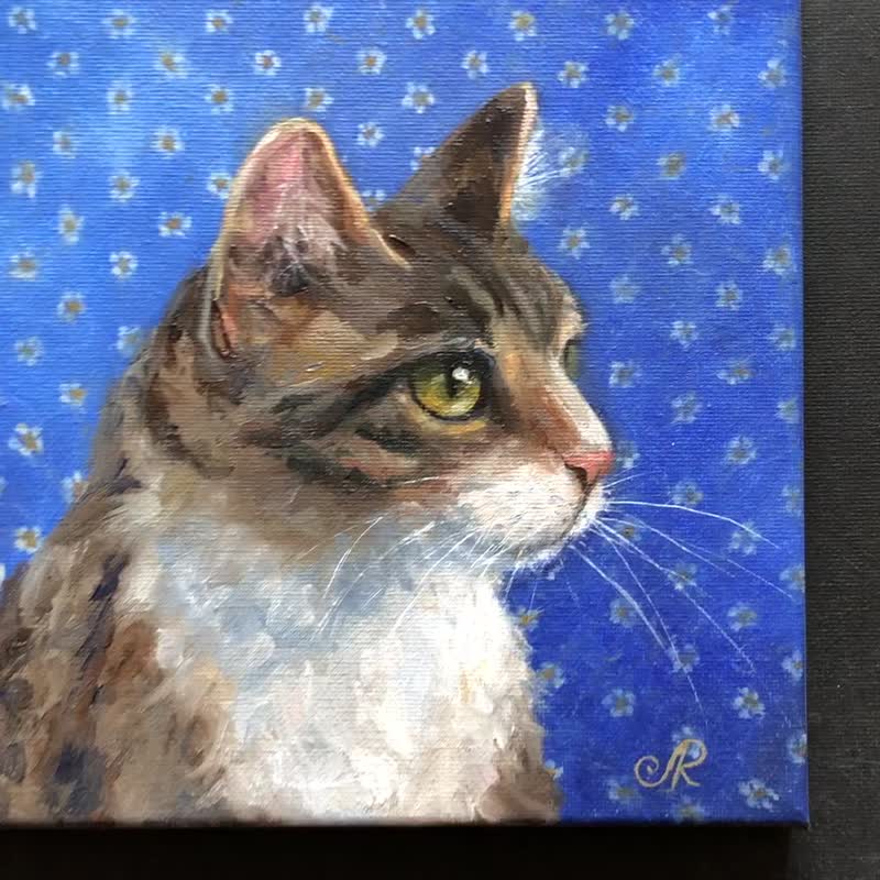 油絵　油彩　猫　オリジナル 油彩 油絵 絵画 猫の絵 オリジナル｜Yahoo!フリマ（旧PayPayフリマ）