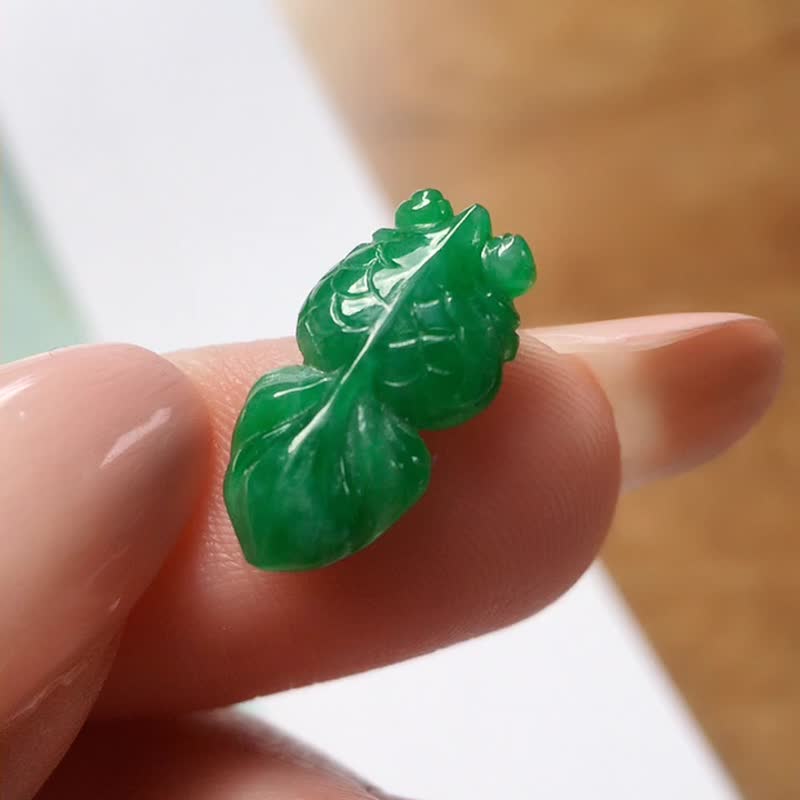 正陽綠翡翠金魚 | 戒面 | 裸石 | 天然A貨翡翠 - 金工/飾品 - 玉石 綠色