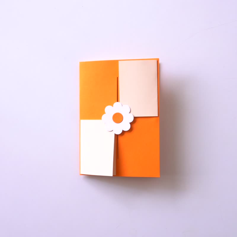 Huahua Slide 4 types of mechanism card material combination pack - orange (need to do it yourself) - การ์ด/โปสการ์ด - กระดาษ สีส้ม