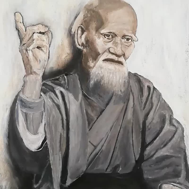 O Sansey Morihei Ueshiba, Pintura por Anatoly Korobeynikov