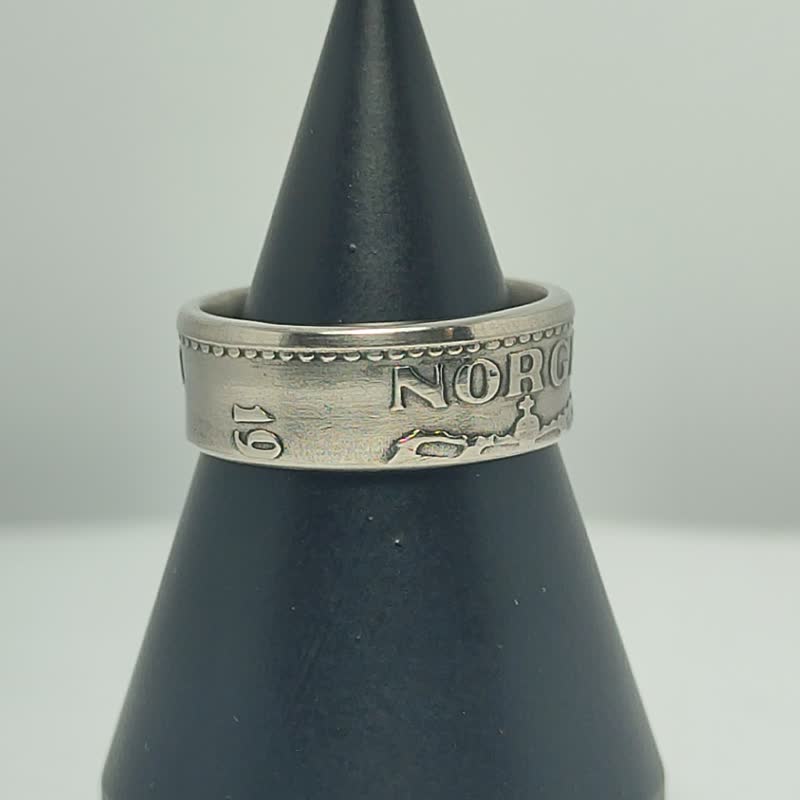 Norway Coin Ring 1 krone 1953-1957, Norway Krone Ring, Norway Coin Ring For Man - 戒指 - 其他金屬 