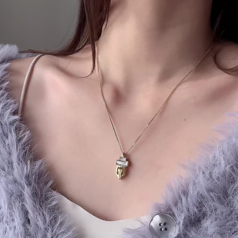 中古正品 Givenchy 紀梵希 赫本風 水鑽項鍊 鍍金 古董飾品禮物 - 項鍊 - 其他金屬 金色