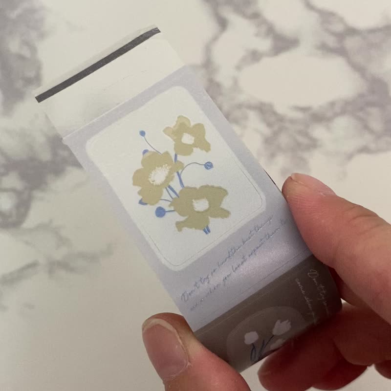 NO.16 花漾PET膠帶Flower appearance - 紙膠帶/和紙/PET - 塑膠 卡其色