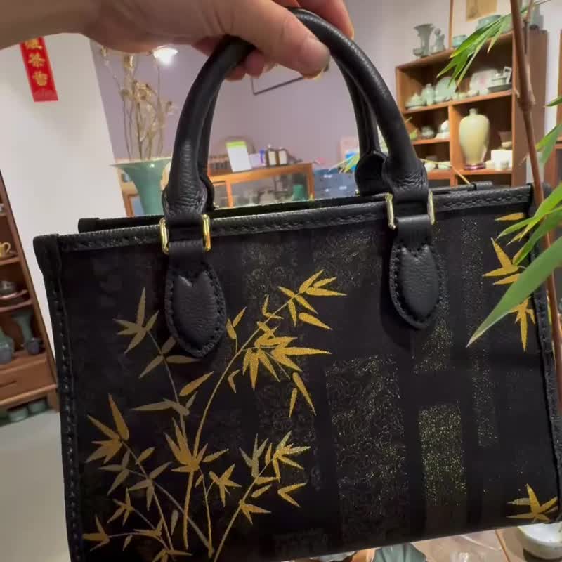 明軒竹影手提斜挎包 - 側背包/斜背包 - 其他金屬 