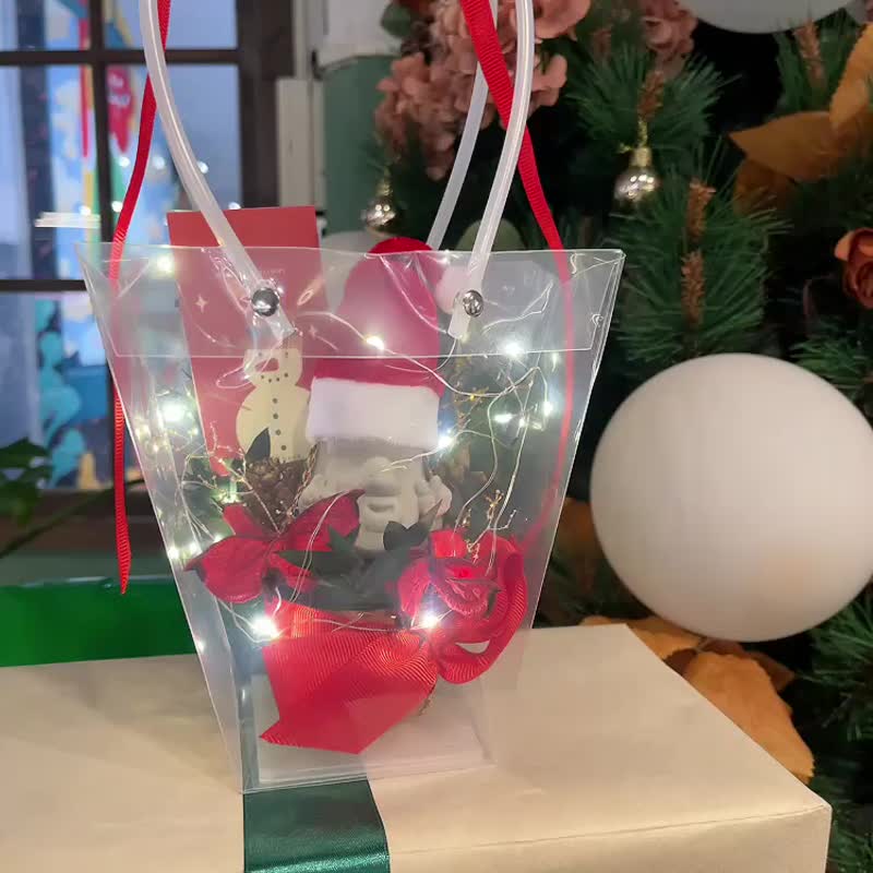 【Christmas Floral Gift】Moai Diffuser Stone Gift Exchange Christmas Gift Box - Fragrances - Cement 