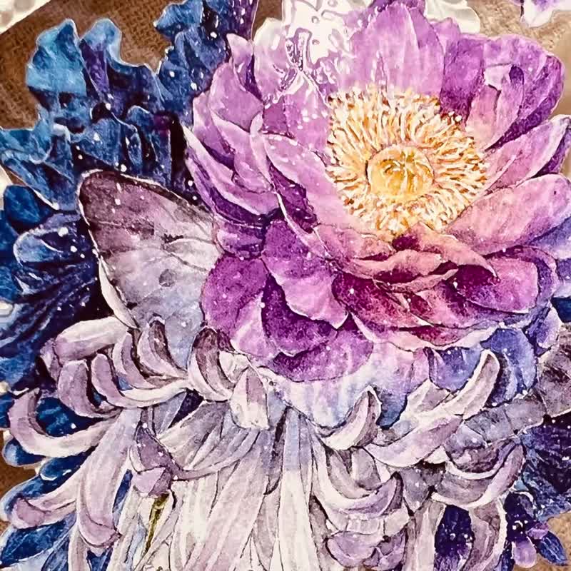 ดอกผีเสื้อภาษาลับ (Secret Language Butterfly Flower) - มาสกิ้งเทป - พลาสติก หลากหลายสี