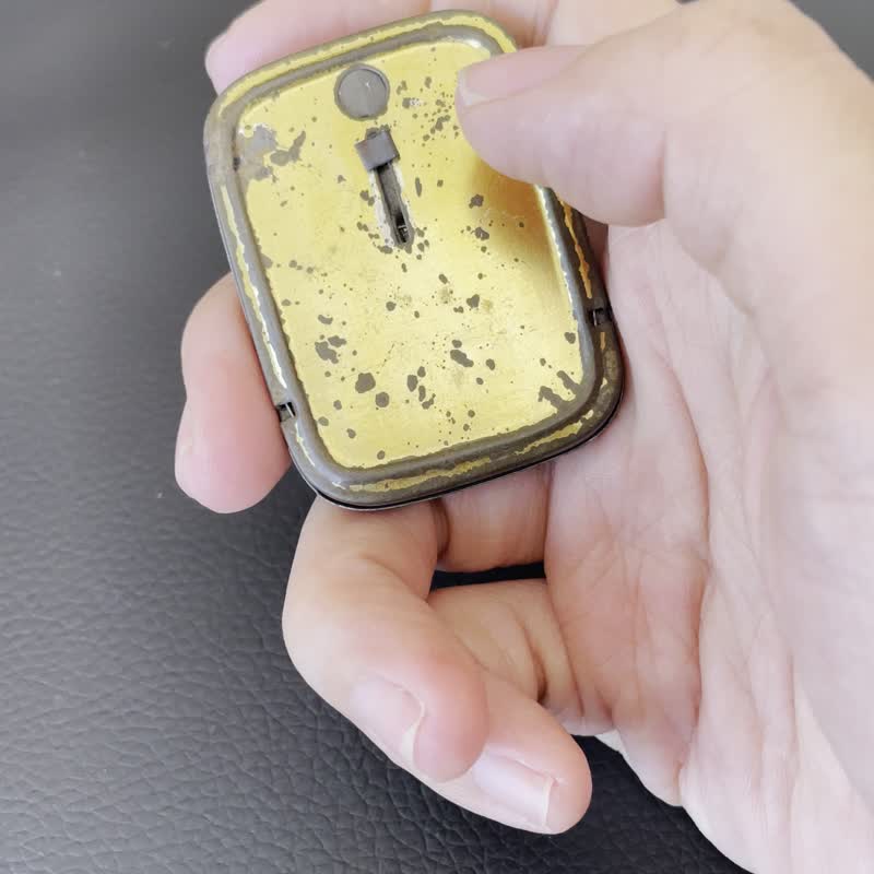 古董Vintage日本東京少見老鐵盒 藥盒 懷中藥 w224 - 其他 - 其他金屬 金色