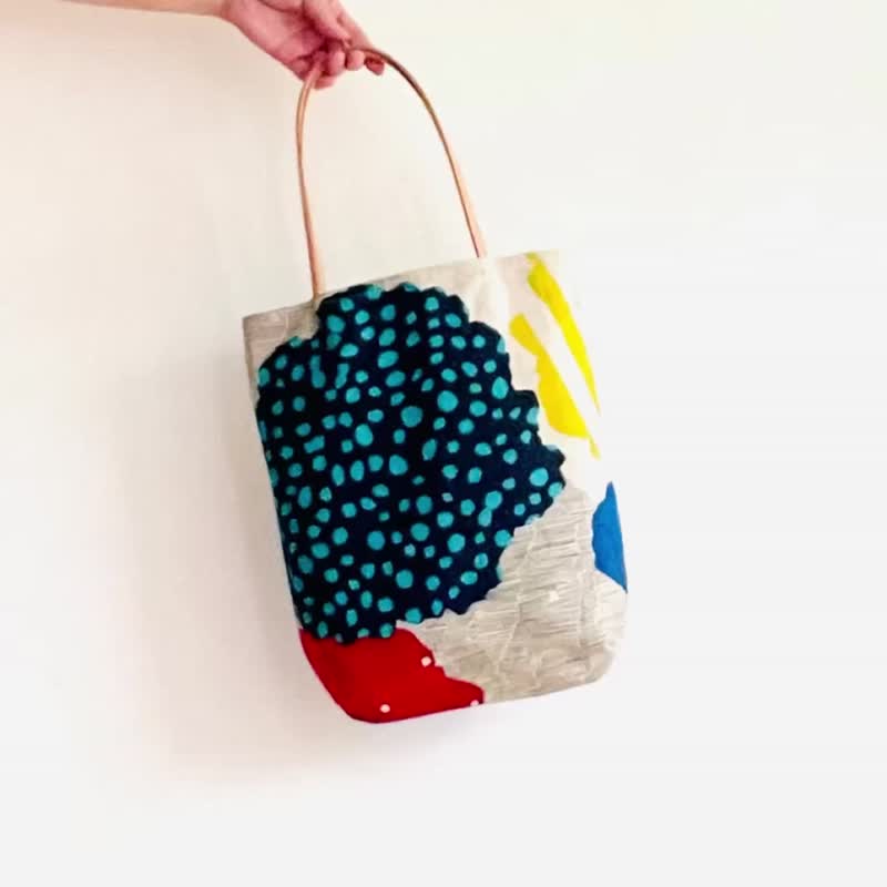 古家 肩背包。皮革揹帶。雙格內袋。磁釦。日本設計布 - 側背包/斜背包 - 棉．麻 多色