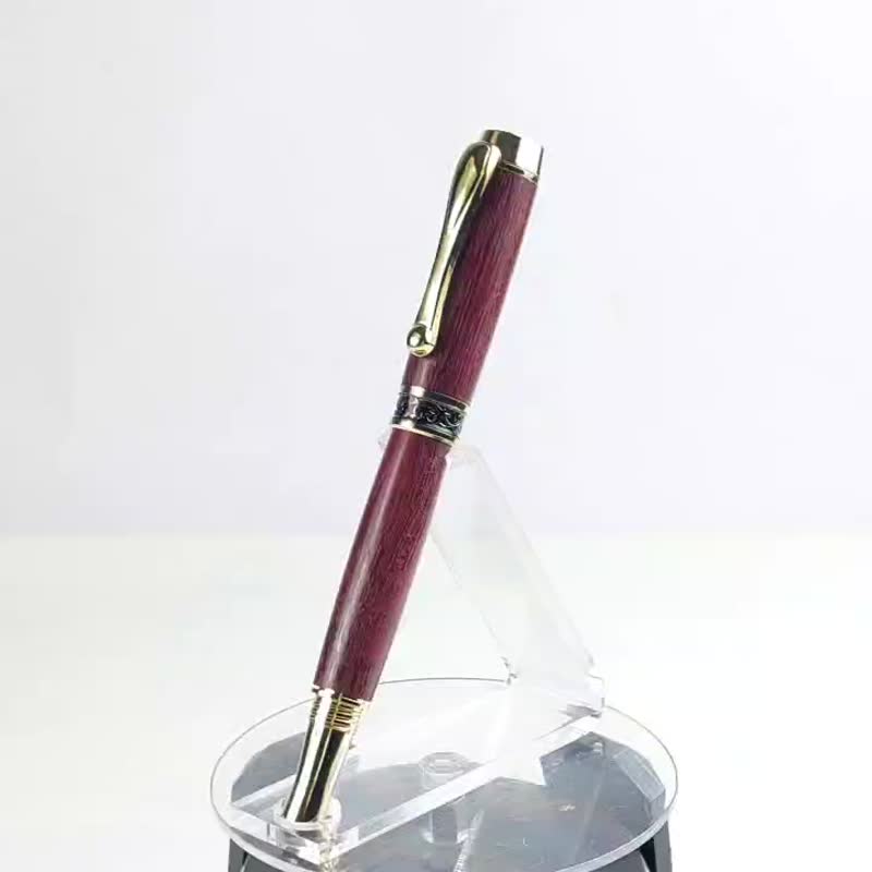 Purple Heart Wood Ball Ball Pen/Handmade Ball Ball Pen/KOBE Handmade Pen - ไส้ปากกาโรลเลอร์บอล - ไม้ สีม่วง