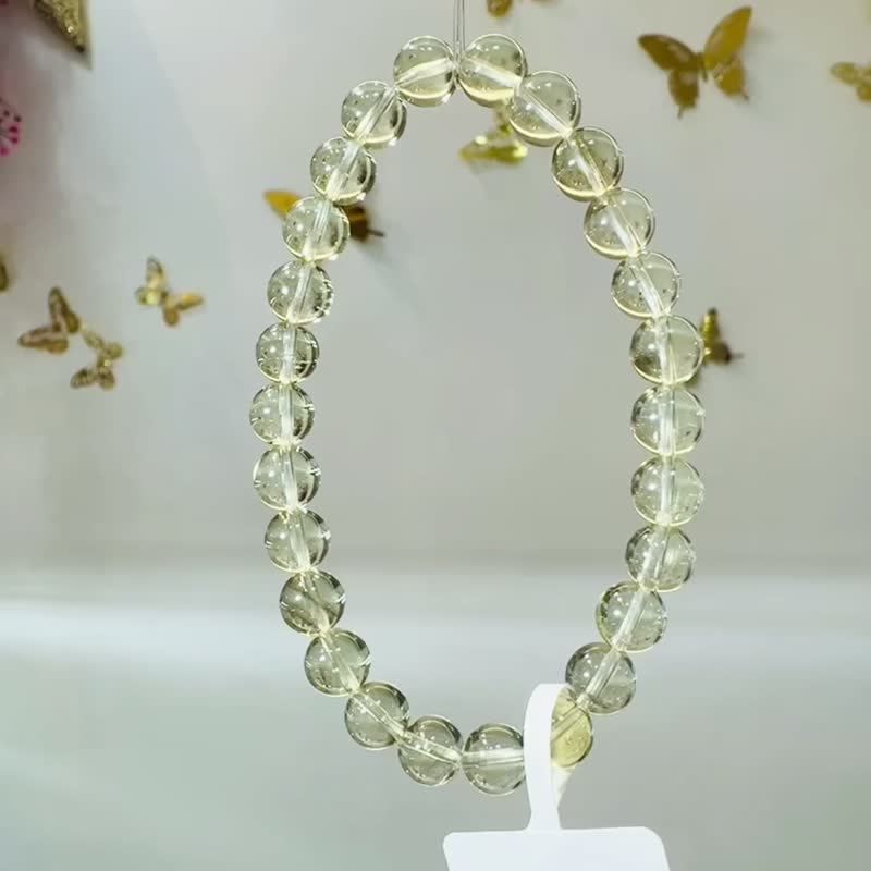 稀有品種利比亞黑金藍針隕石7.7-8mm13.94g財富引流器事業招財 - 手鍊/手環 - 半寶石 黃色