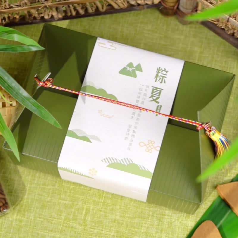 【滿五萬免費燙金/一件免運】粽夏禮盒 寓意極美的五彩繩端午祝福 - 咖啡/咖啡豆 - 紙 綠色