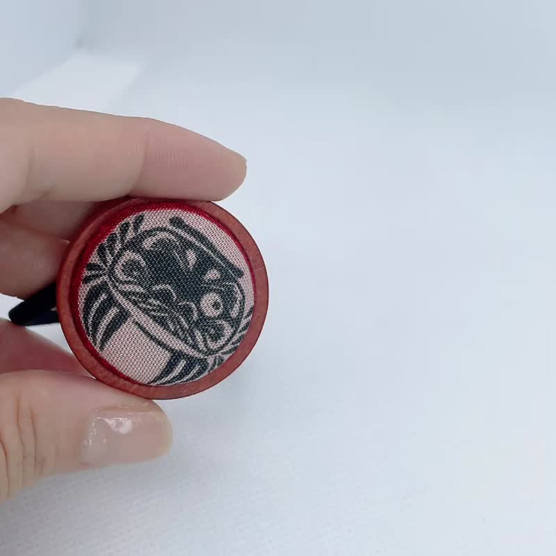 手工原木髮束-招福 - 髮夾/髮圈 - 棉．麻 