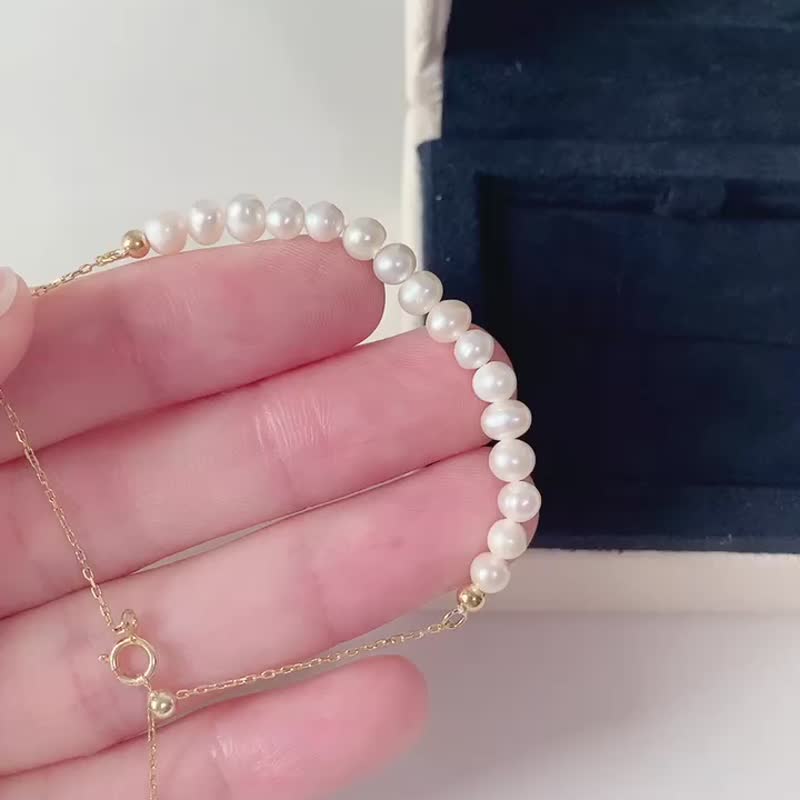 Natural Freshwater Pearl 925 Silver Bracelet - สร้อยข้อมือ - ไข่มุก หลากหลายสี